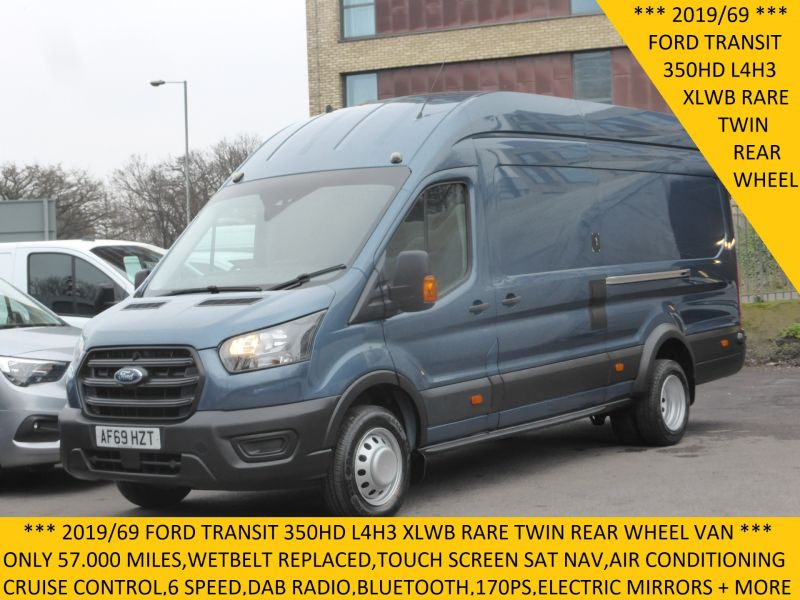 FORD TRANSIT 350/170 HD LEADER L4H3 XLWB TWIN REAR WHEELS ONLY 57.000 MILES,SAT NAV,AIR CONDITIONING AND MORE - 2795 - 3