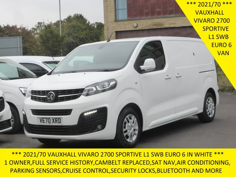 VAUXHALL VIVARO 2700 SPORTIVE L1 SWB WITH SAT NAV,AIR CONDITIONING,PARKING SENSORS AND MORE - 2748 - 1