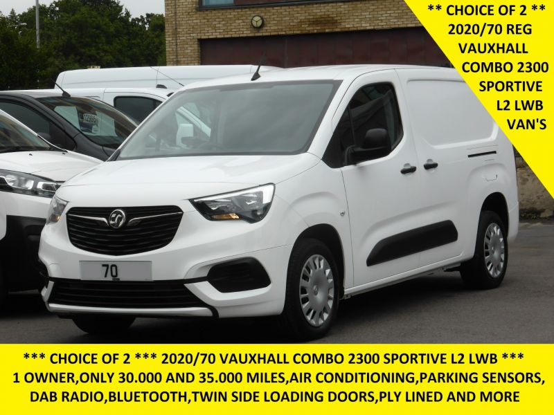 VAUXHALL COMBO 2300 SPORTIVE L2 LWB WITH ONLY 35.000 MILES,AIR CONDITIONING,PARKING SENSORS **** SOLD ****    - 2735 - 1