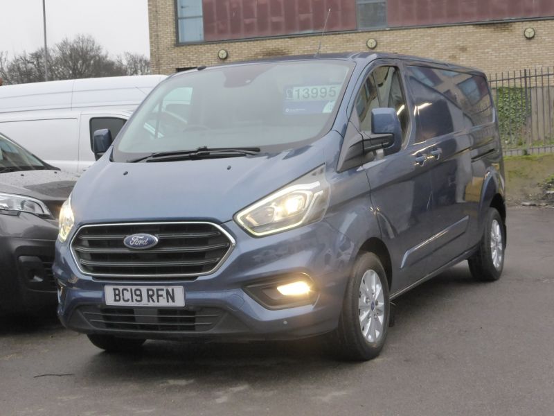 FORD TRANSIT CUSTOM 300 LIMITED L2 LWB AUTOMATIC IN CHROME BLUE WITH AIR CONDITIONING,PARKING SENSORS AND MORE - 2807 - 19