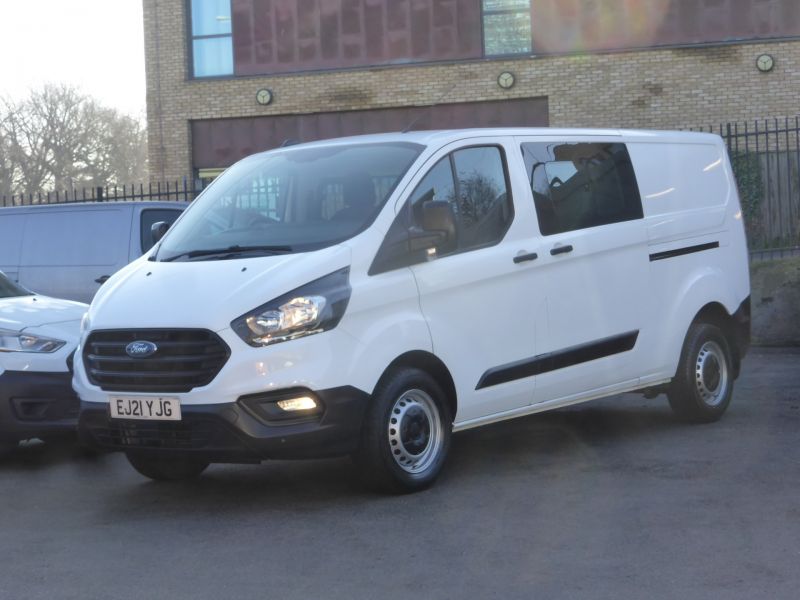 FORD TRANSIT CUSTOM 320 LEADER LWB 6 SEATER DOUBLE CAB COMBI CREW VAN WITH AIR CONDITIONING,PARKING SENSOR AND MORE - 2822 - 2