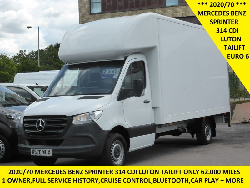 MERCEDES SPRINTER 314 CDI LUTON TAILIFT EURO 6 WITH ONLY 62.000 MILES,CRUISE CONTROL AND MORE - 2647 - 1