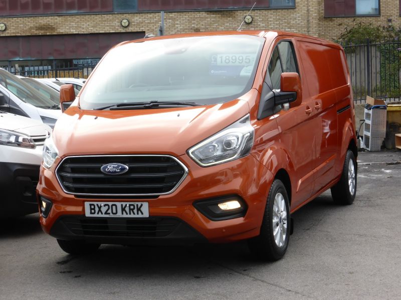 FORD TRANSIT CUSTOM 320/170 LIMITED L2 LWB AUTOMATIC IN ORANGE WITH ONLY 56.000 MILES,AIR CONDITIONING,PARKING SENSORS AND MORE  - 2705 - 23