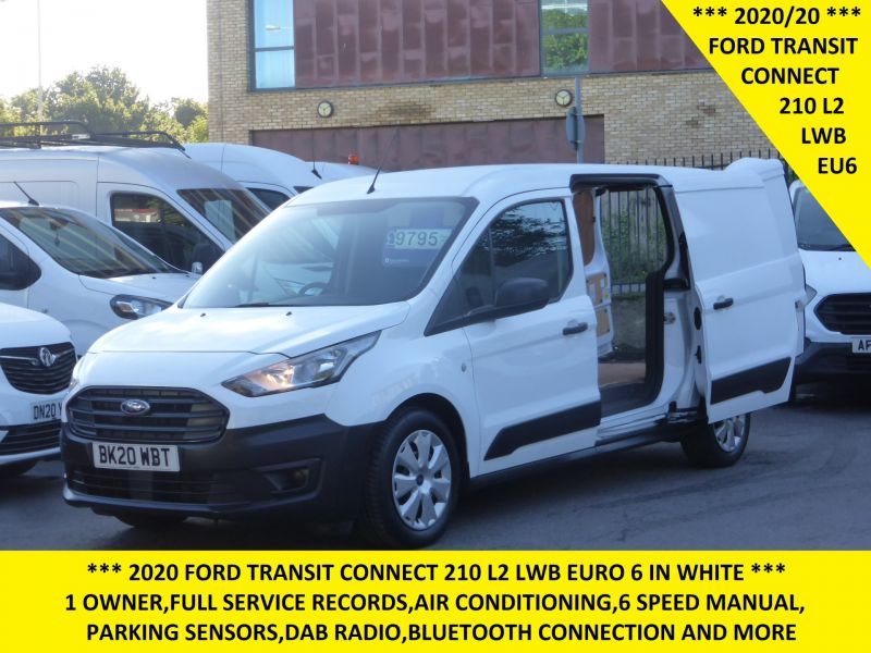 FORD TRANSIT CONNECT 210 BASE TDCI L2 LWB WITH AIR CONDITIONING,BLUETOOTH,DAB RADIO AND MORE - 2731 - 1