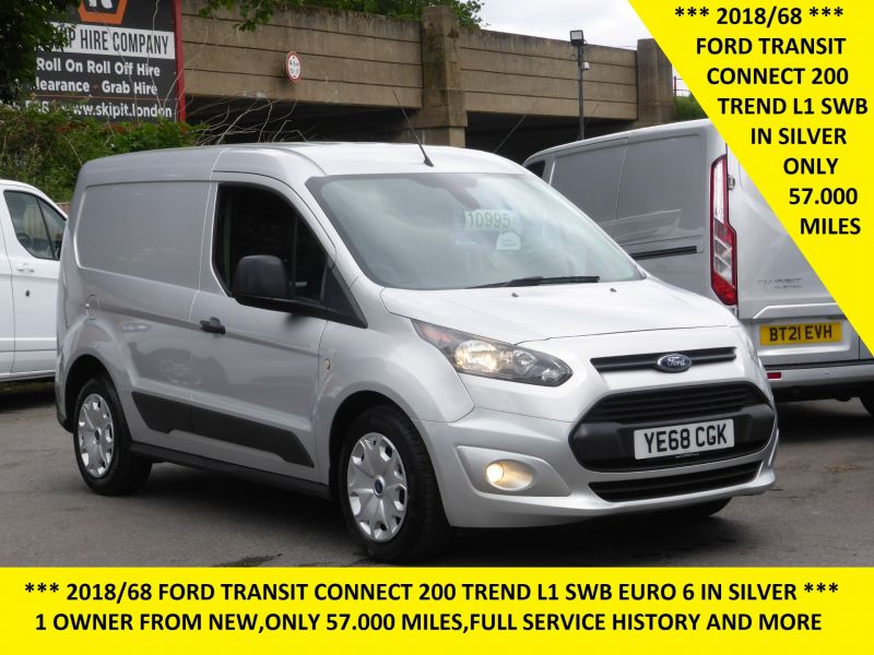 FORD TRANSIT CONNECT 200 TREND L1 SWB IN SILVER WITH ONLY 57.000 MILES,DAB RADIO AND MORE - 2660 - 3