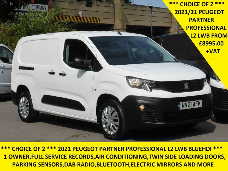 PEUGEOT PARTNER BLUEHDI PROFESSIONAL L2 LWB IN WITH AIR CONDITIONING,PARKING SENSORS AND MORE - 2718 - 3