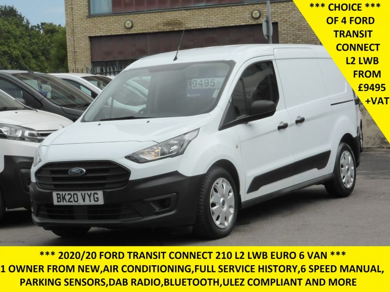 FORD TRANSIT CONNECT 210 L2 LWB WITH AIR CONDITIONING,PARKING SENSORS,BLUETOOTH,6 SPEED AND MORE - 2702 - 1