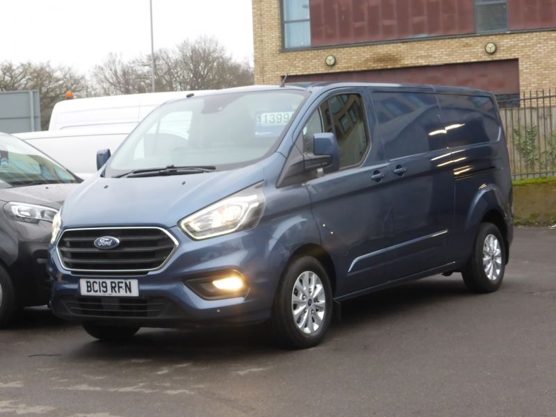 FORD TRANSIT CUSTOM 300 LIMITED L2 LWB AUTOMATIC IN CHROME BLUE WITH AIR CONDITIONING,PARKING SENSORS AND MORE - 2807 - 1